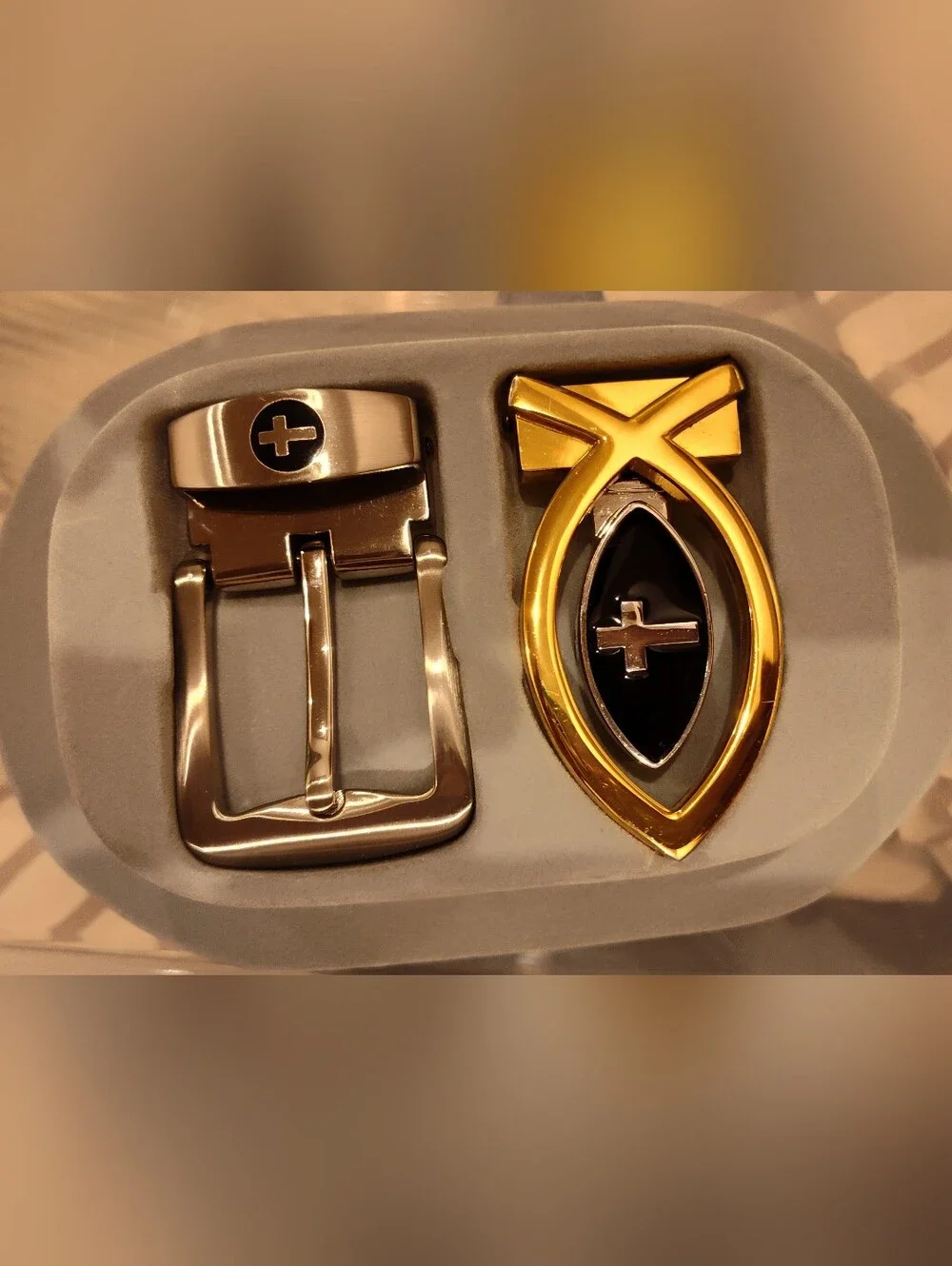 Men's Interchangeable Buckle Set - Gold & Silver